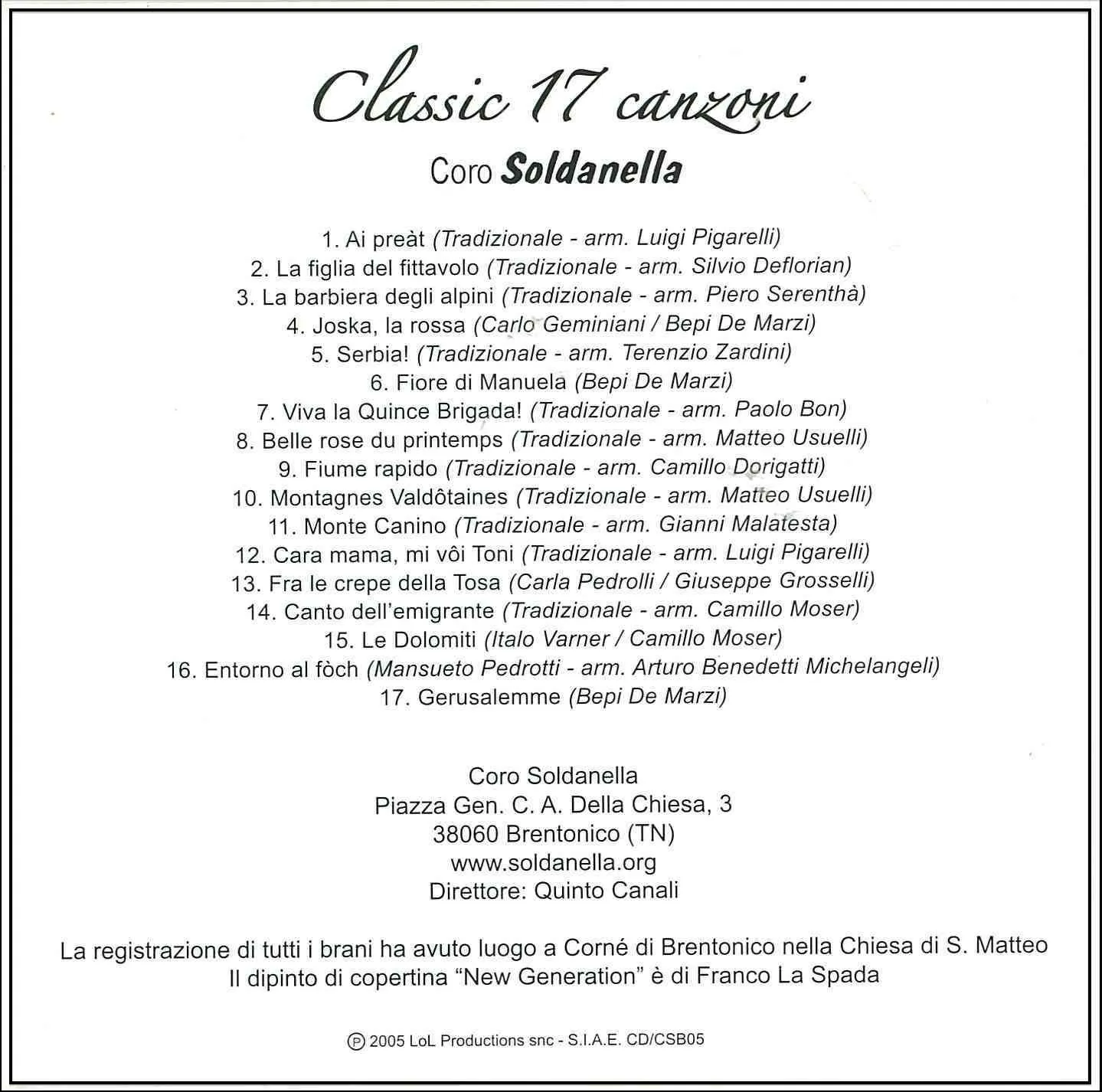 Copertina di Classic 17 canzoni